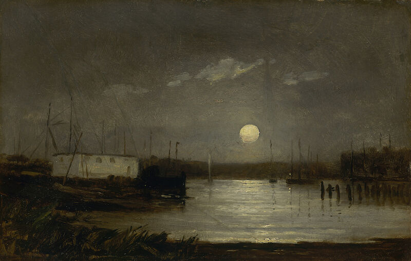 Untitled, Moon Over a Harbor scale comparison
