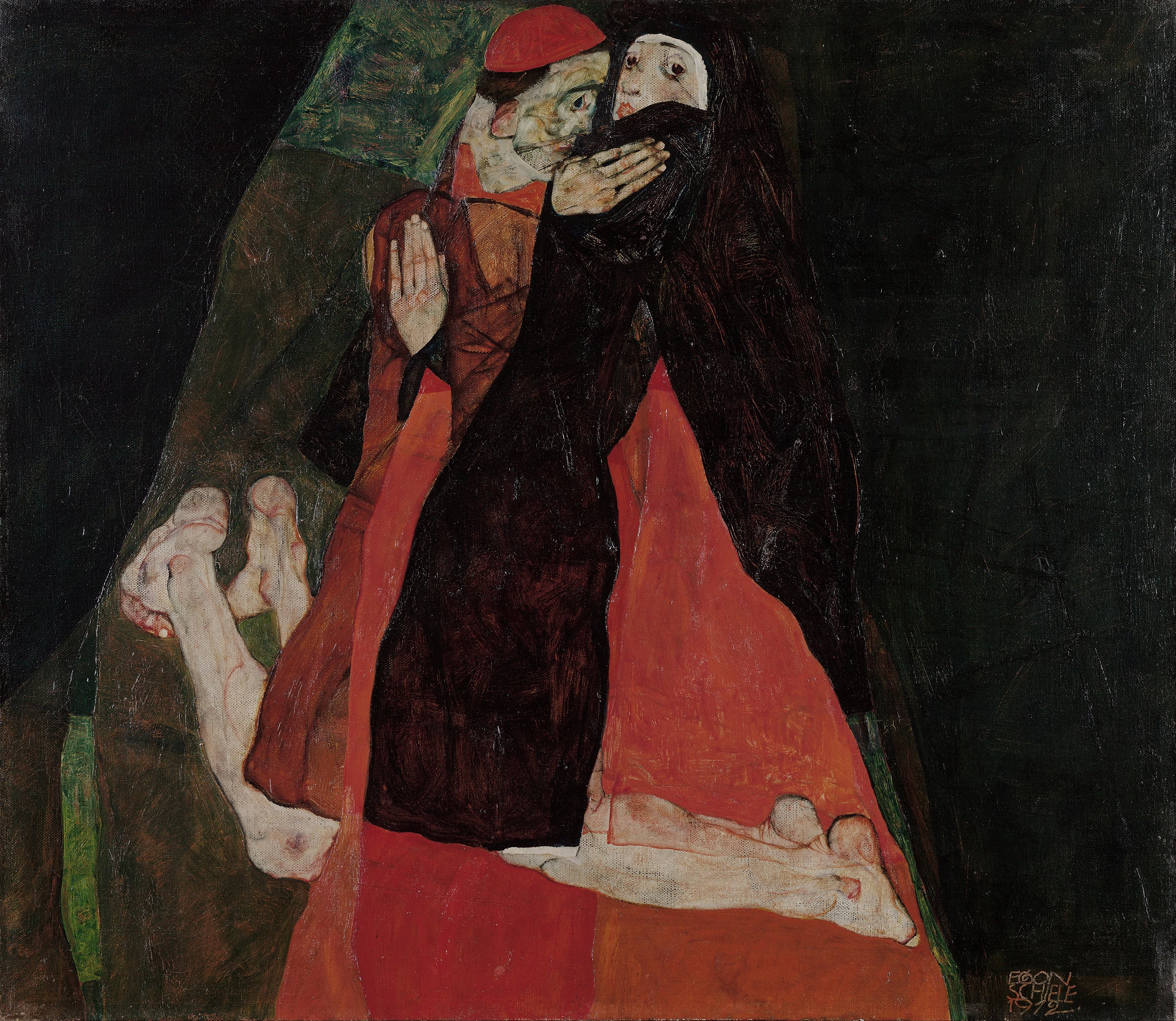 Cardinal and Nun (Caress), Egon Schiele