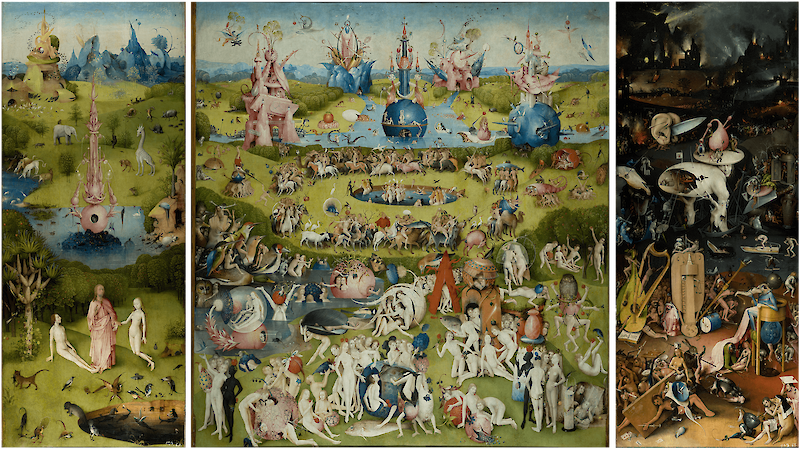The Garden of Earthly Delights scale comparison