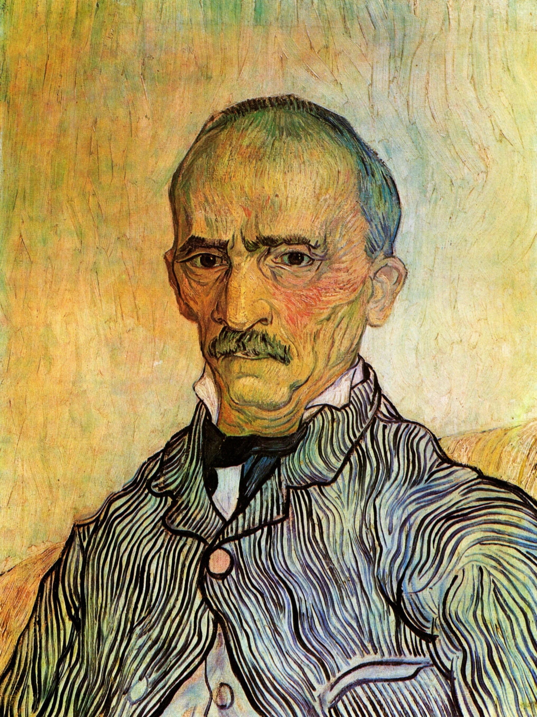 Portrait of Trabuc - Attendant at Saint Paul Hospital, Vincent Van Gogh