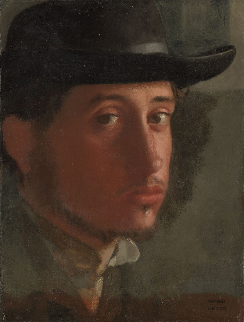Self Portrait with Fedora, Edgar Degas