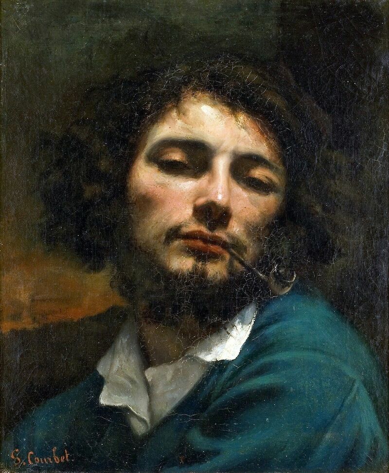 Self Portrait with Pipe, Gustave Courbet
