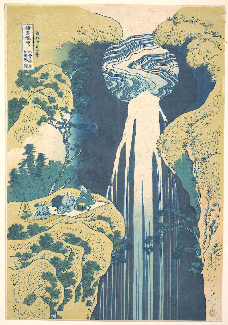Amida Waterfall on the Kisokaido Road, Katsushika Hokusai