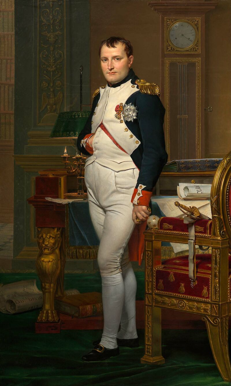 The Emperor Napoleon in His Study at the Tuileries scale comparison