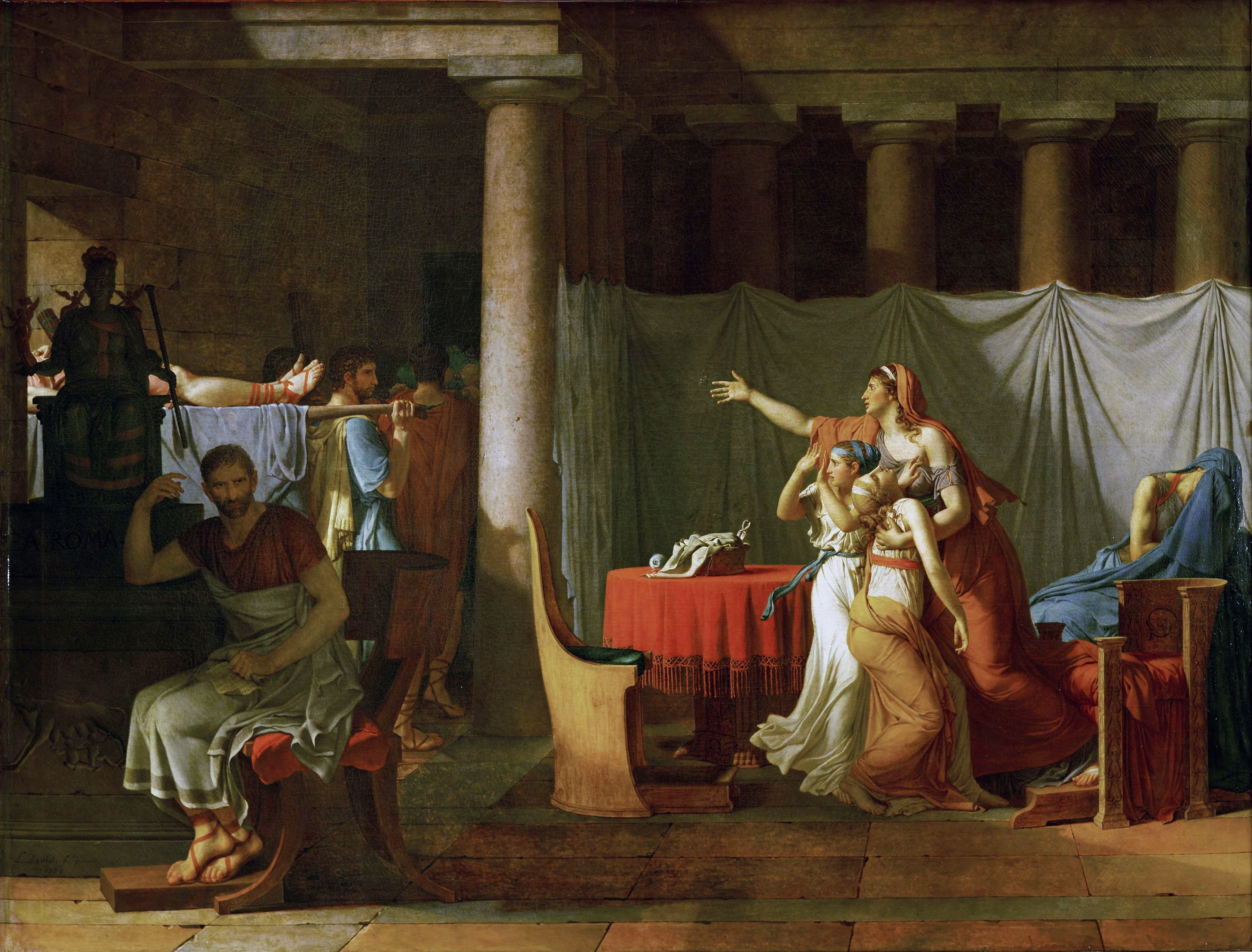 The Lictors Bring to Brutus the Bodies of His Sons, Jacques-Louis David