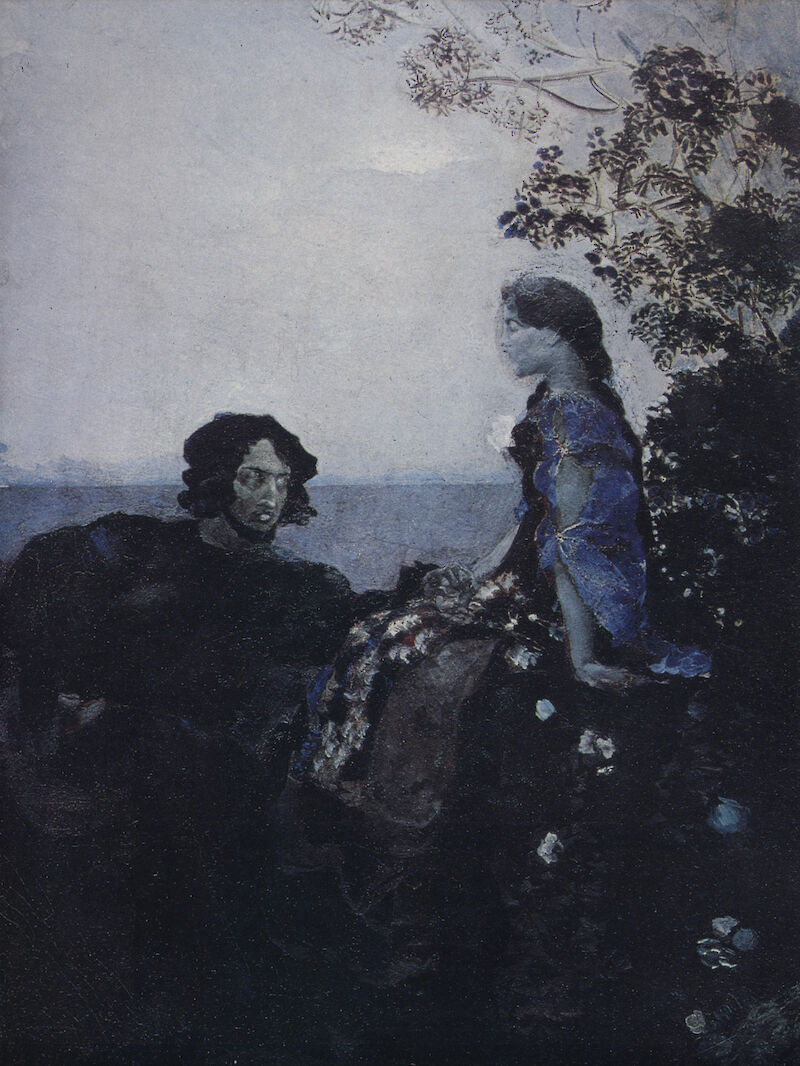 Hamlet and Ophelia, Mikhail Vrubel