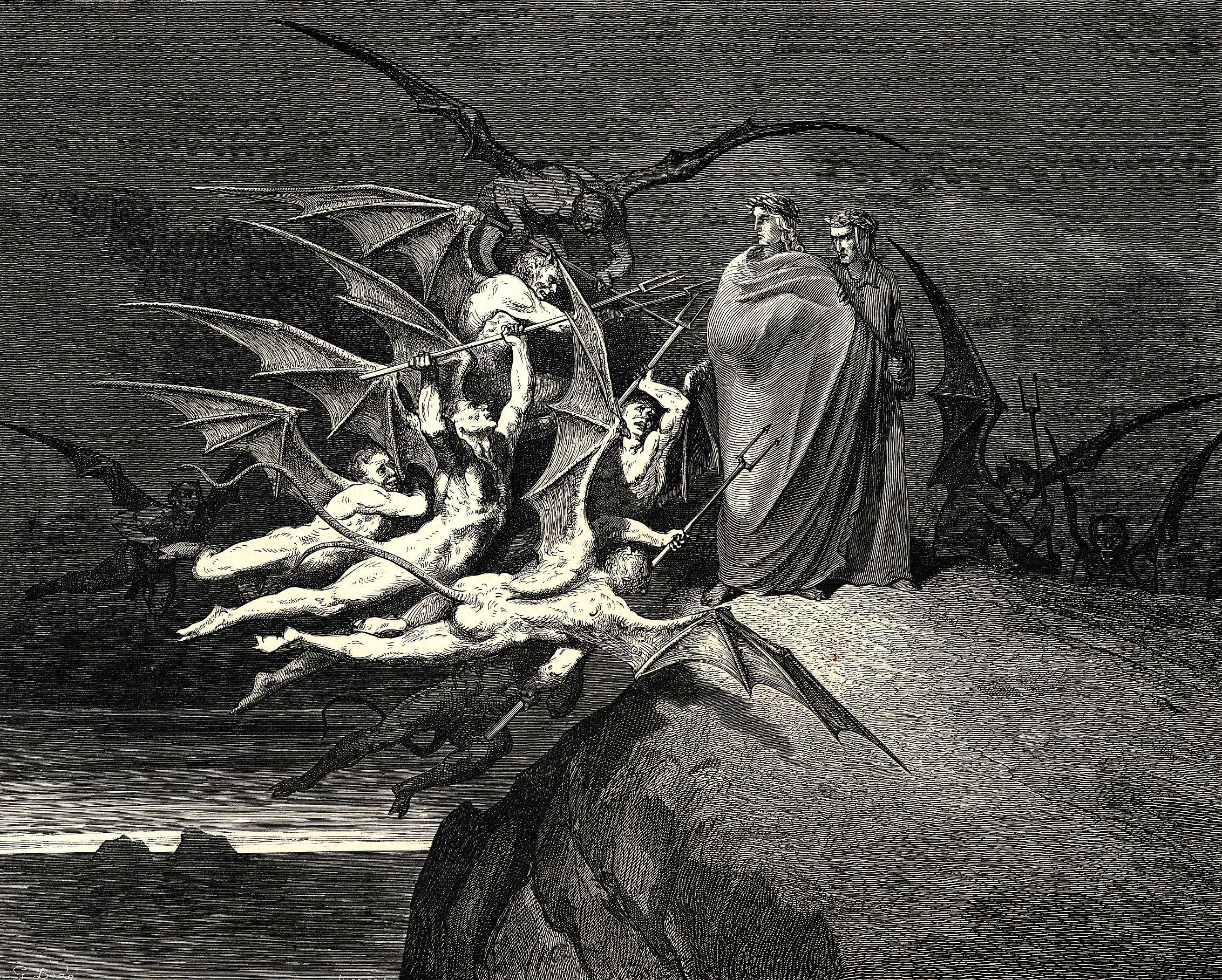 The Inferno, Canto 19, lines 10-11 by Gustave Dore