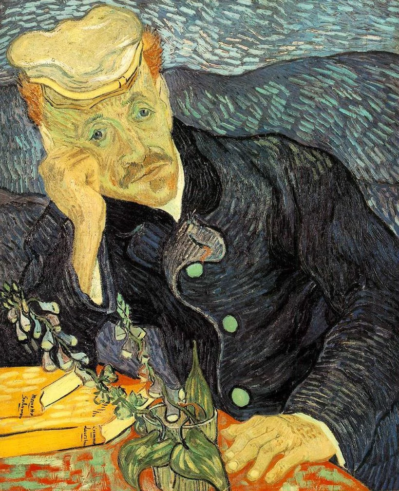 Portrait of Dr. Gachet, Vincent Van Gogh