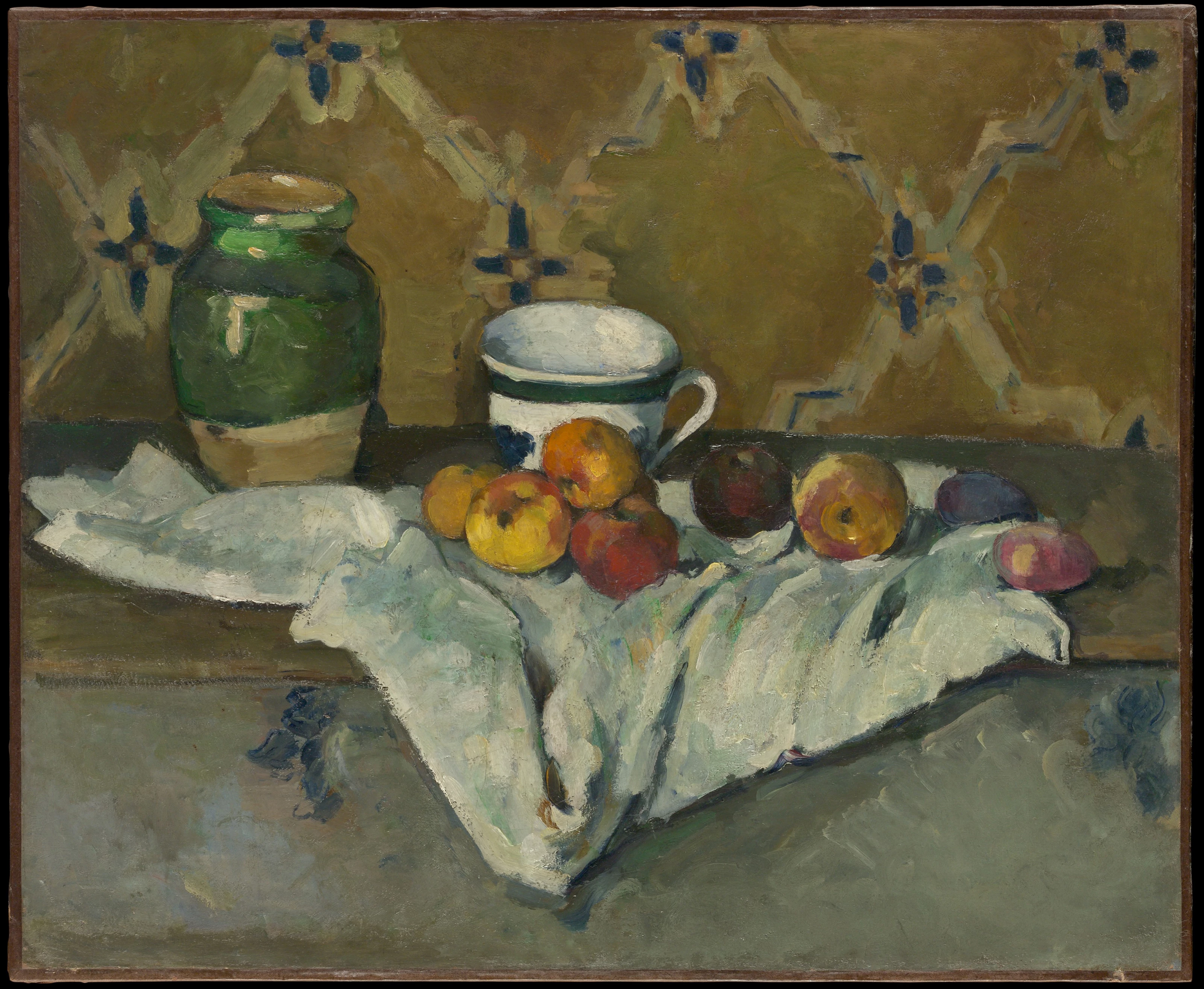 Still Life with Jar, Cup, and Apples, Paul Cézanne