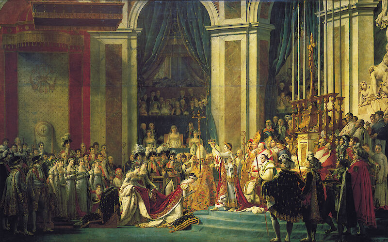 Consecration of the Emperor Napoleon I and Coronation of the Empress Josephine scale comparison