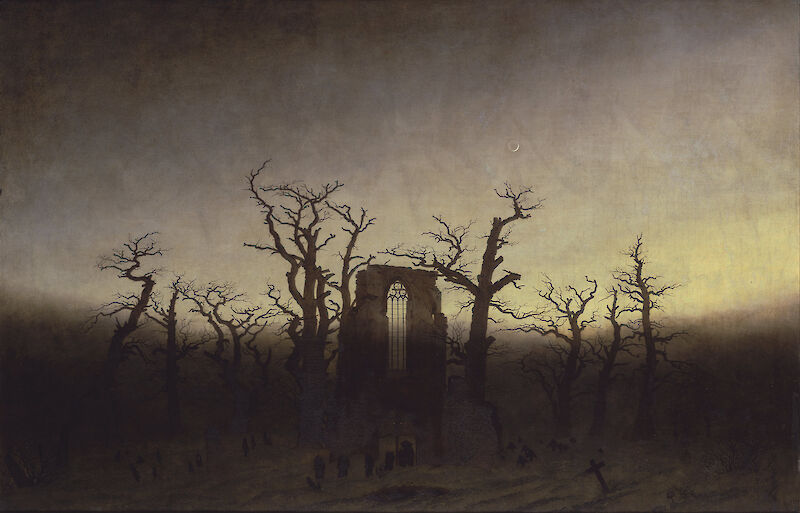 Abbey among Oak Trees, Caspar David Friedrich