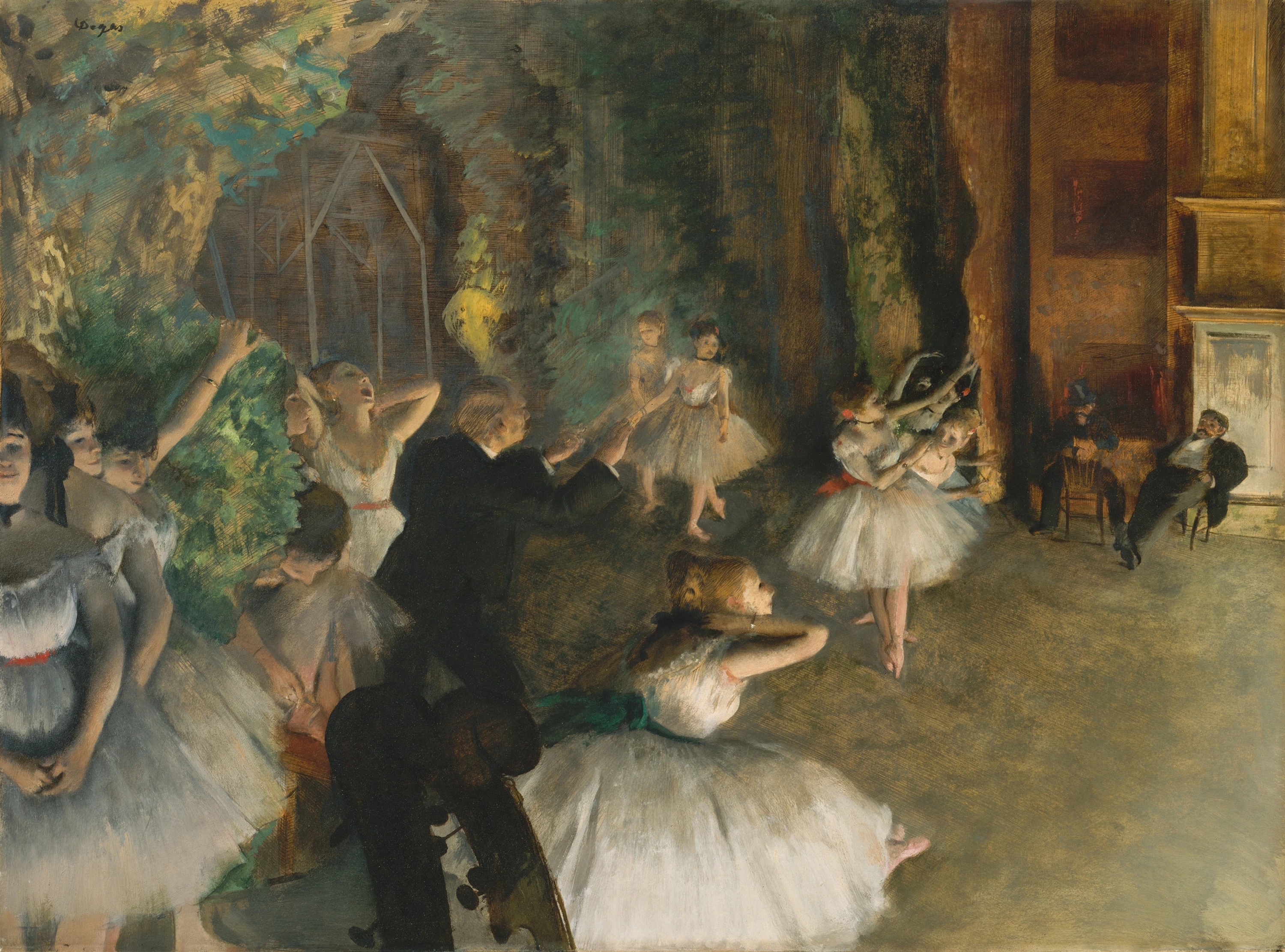 The Rehearsal of the Ballet Onstage, Edgar Degas
