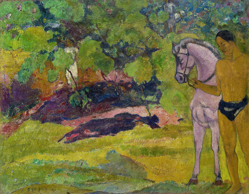 In the Vanilla Grove, Man and Horse, Paul Gauguin