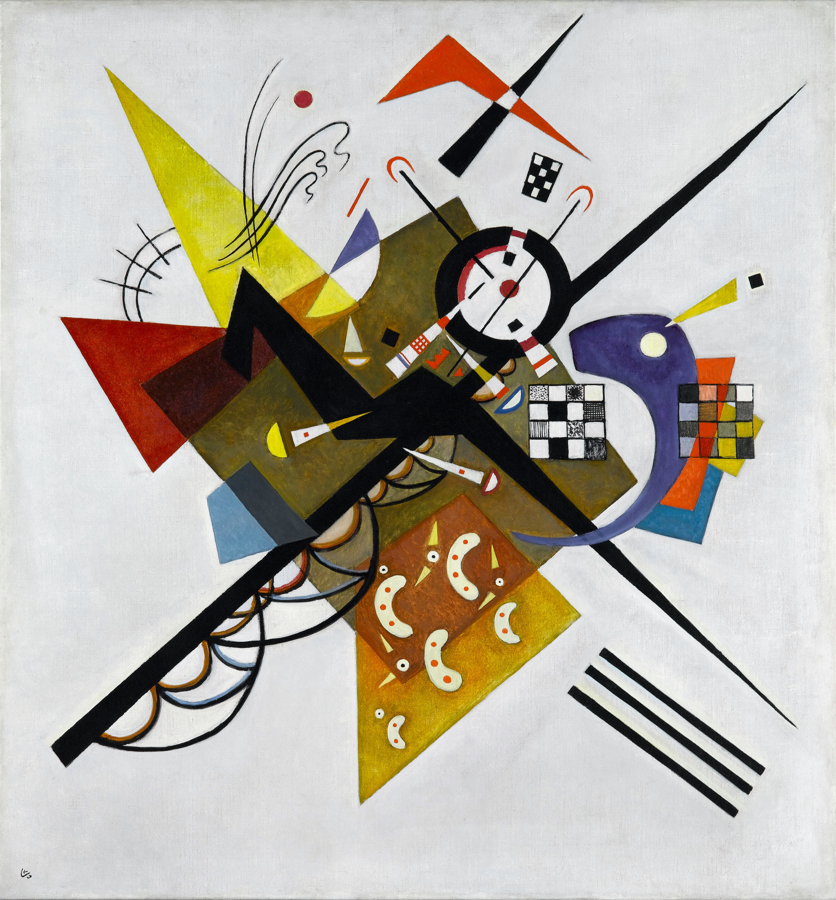 Masterpieces to Boost Feng Shui in Your House: Wassily Kandinsky, On White II, 1923, Centre Pompidou, Paris, France.