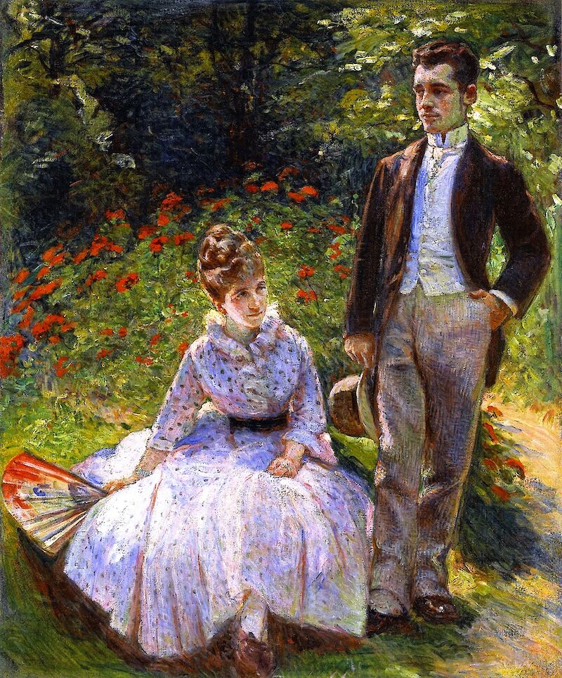 Pierre and His Aunt Louise in the Garden, Marie Bracquemond