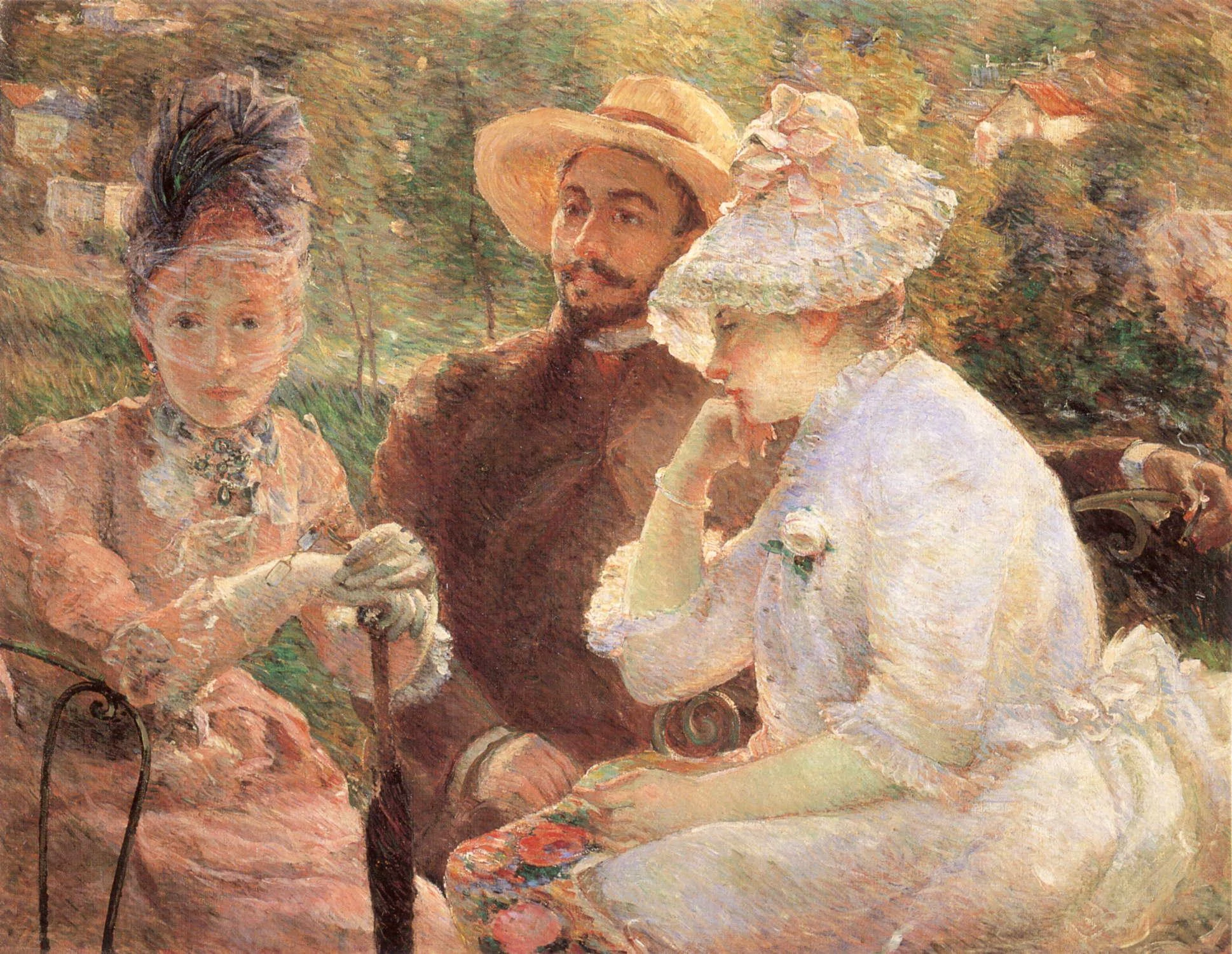 On the Terrace at Sèvres with Fantin-Latour, Marie Bracquemond