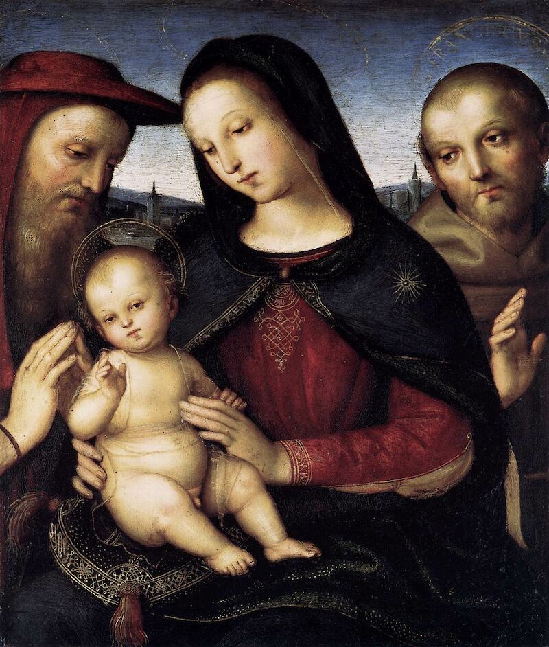 Madonna with Child and Saints scale comparison
