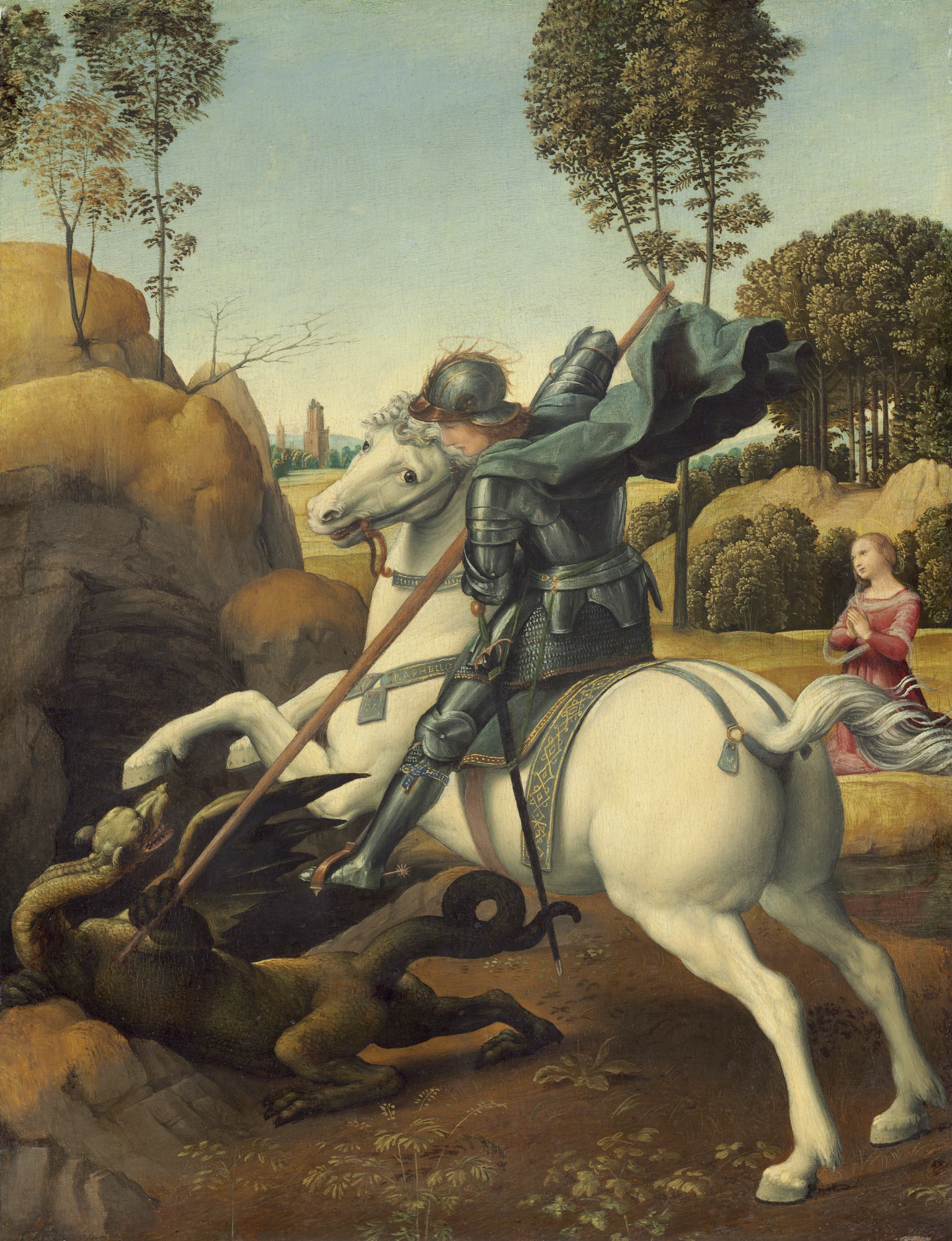 Saint George and the Dragon, Raphael Sanzio