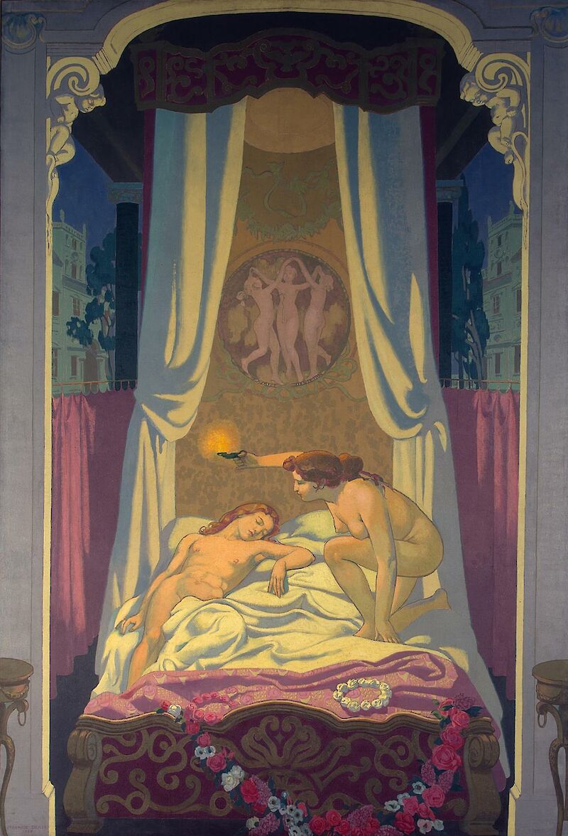 Psyche Panel 3 — Psyche Discovers that Her Mysterious Lover is Eros, Maurice Denis