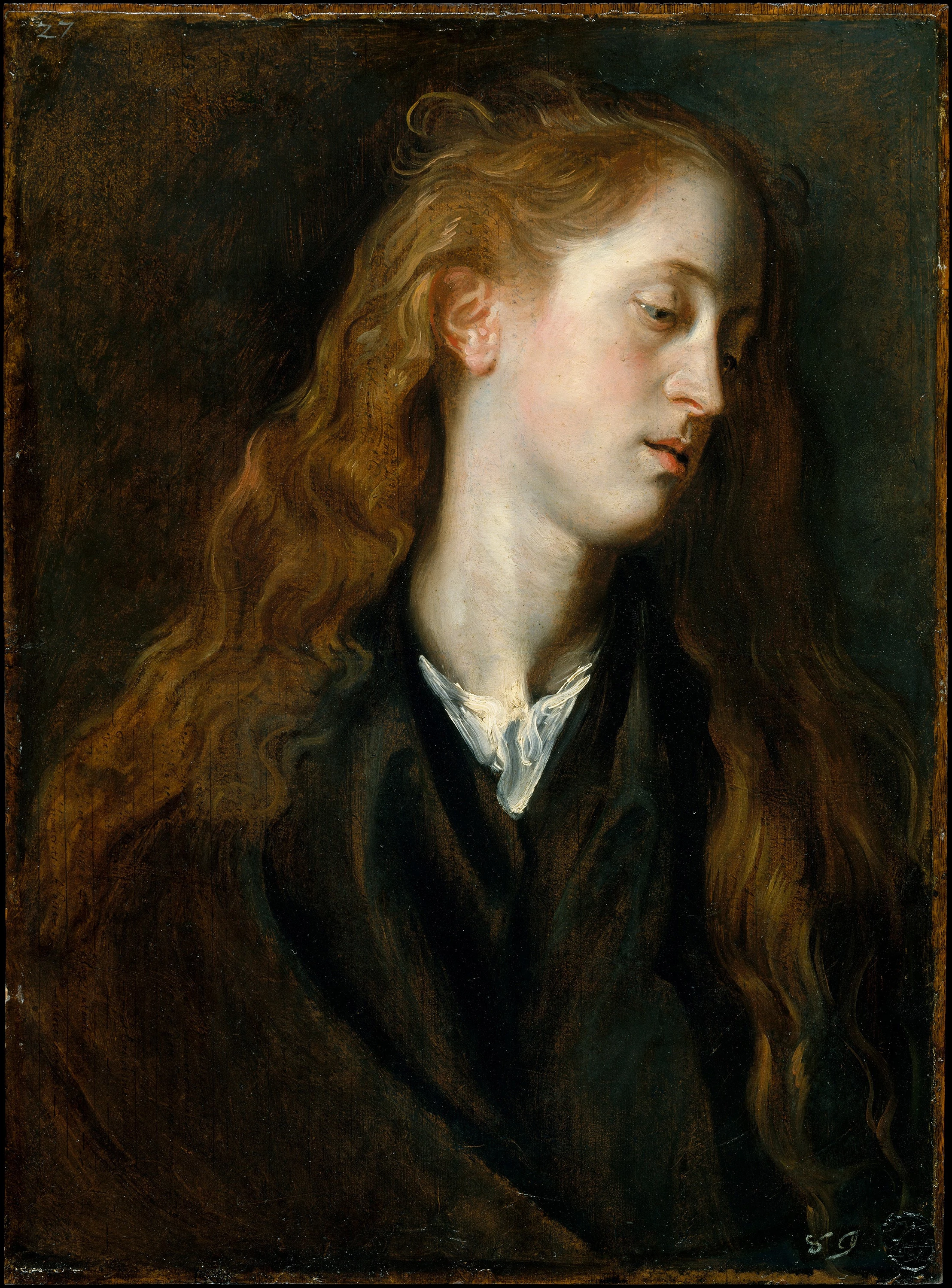 Study Head of a Young Woman, Anthony van Dyck