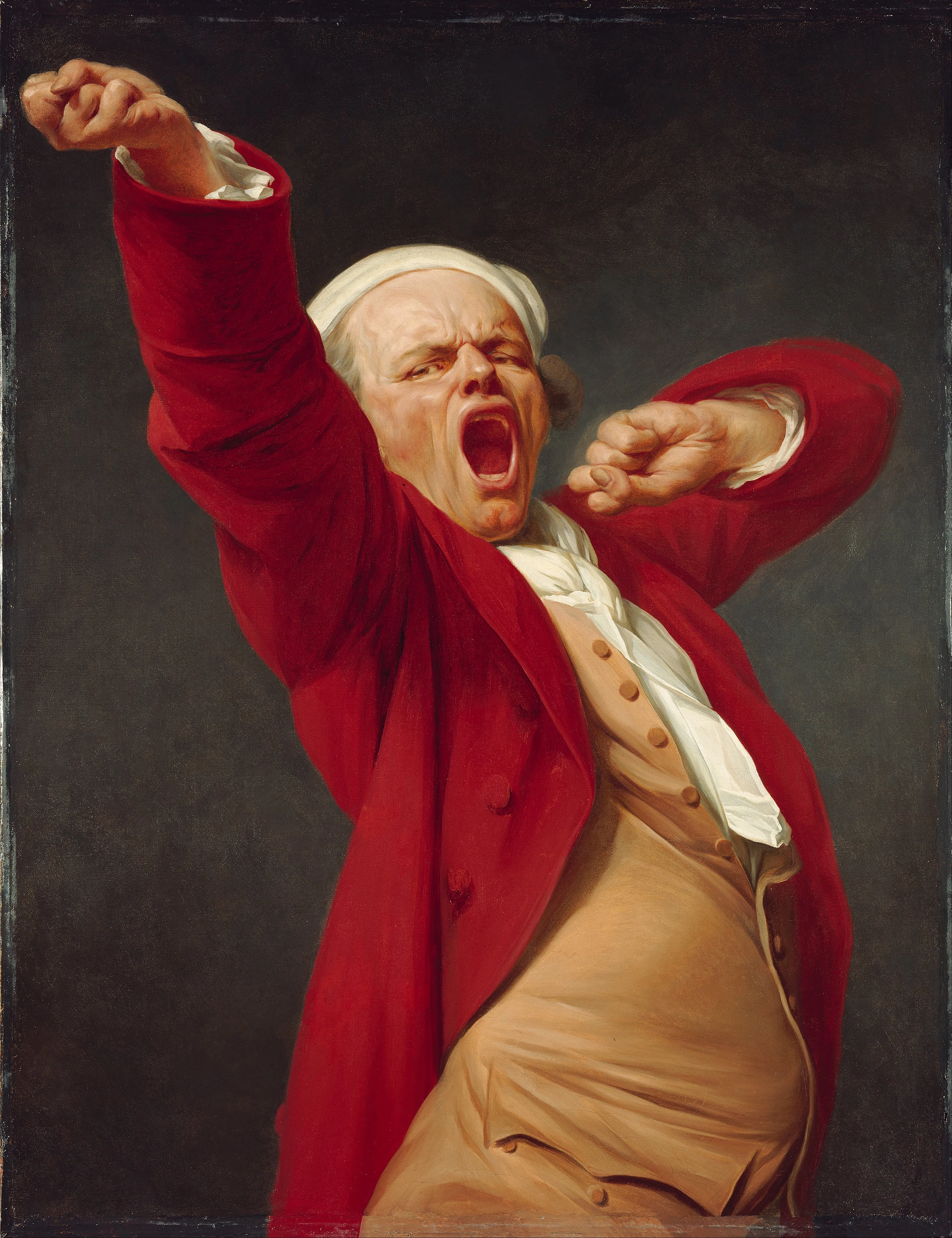 Self-Portrait, Yawning, Joseph Ducreux