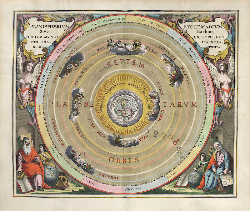 Harmonia Macrocosmica Plate 1 — The Planisphere of Ptolemy scale comparison
