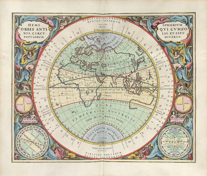 Hemisphere of the Old World, Andreas Cellarius