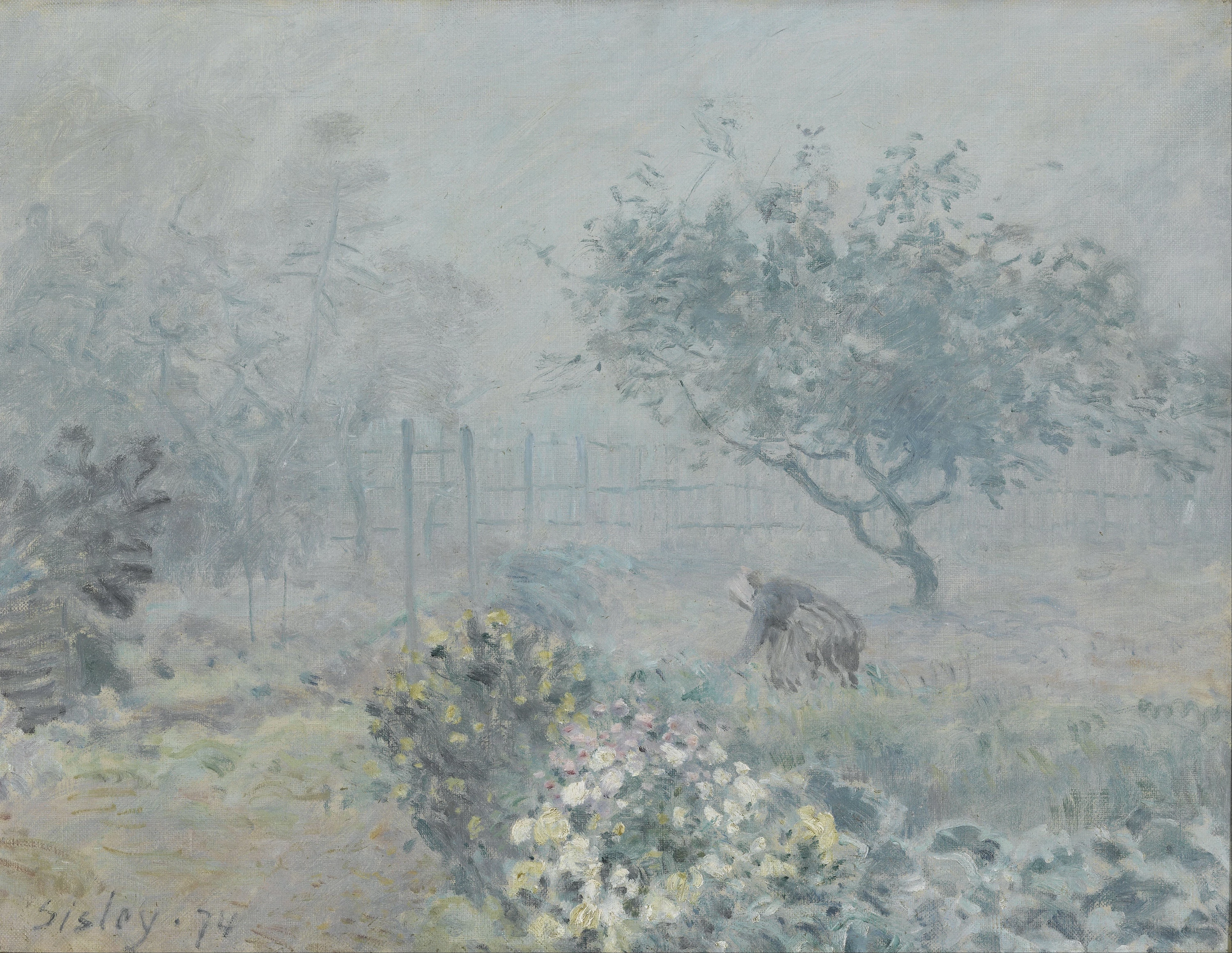 Fog, Voisins, Alfred Sisley