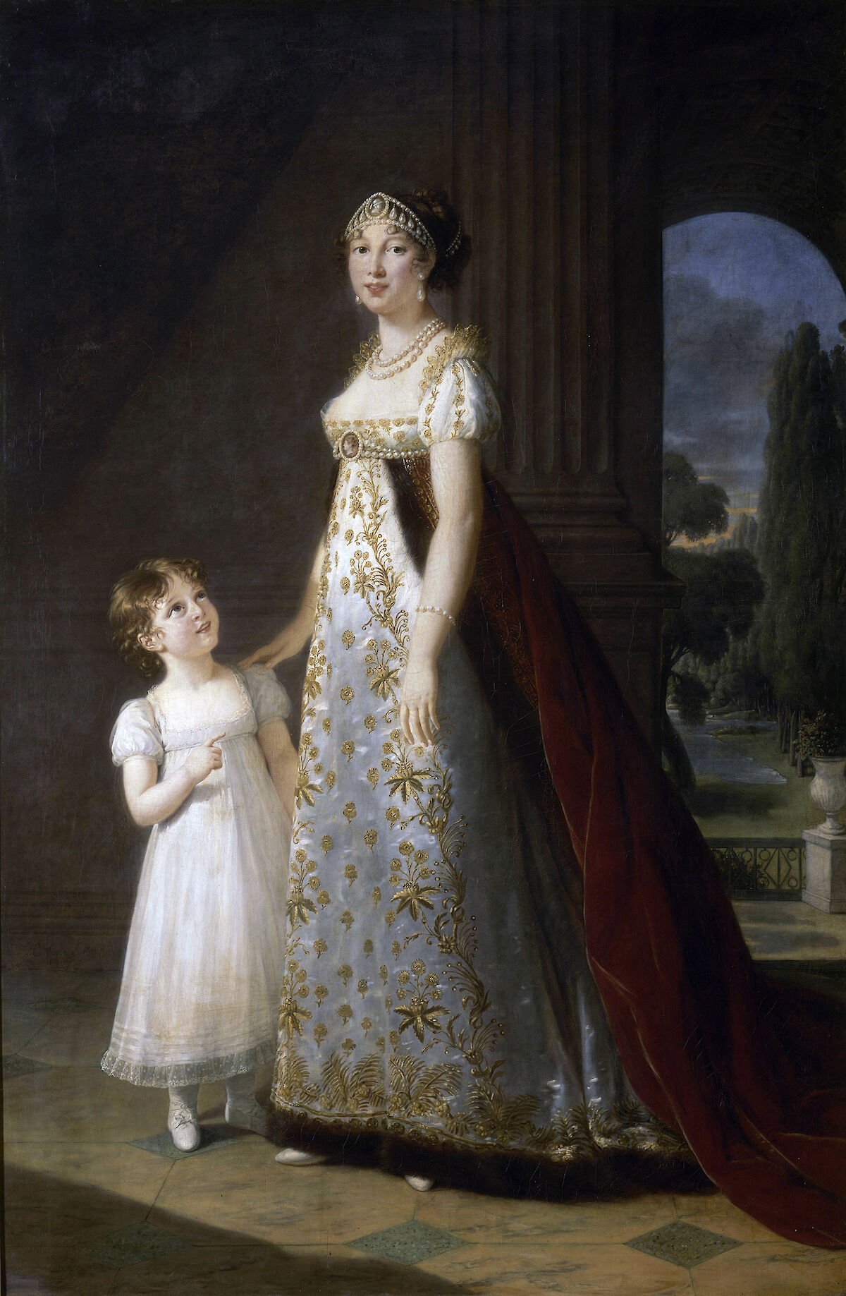Portrait of Caroline Murat with her daughter, Letizia by Ã‰lisabeth