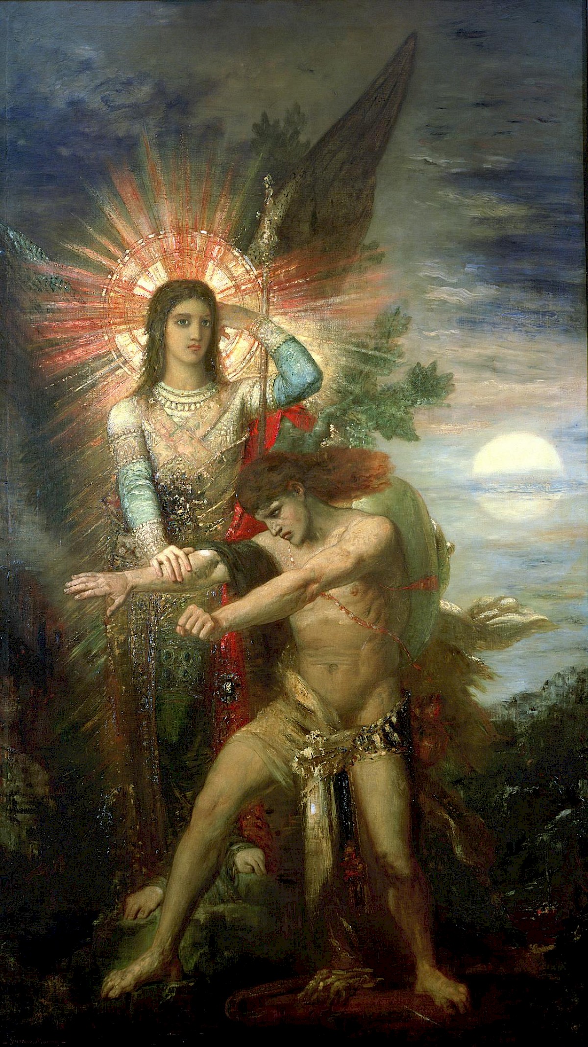 Gustave Moreau - Jacob and the Angel, 1878 | Trivium Art History