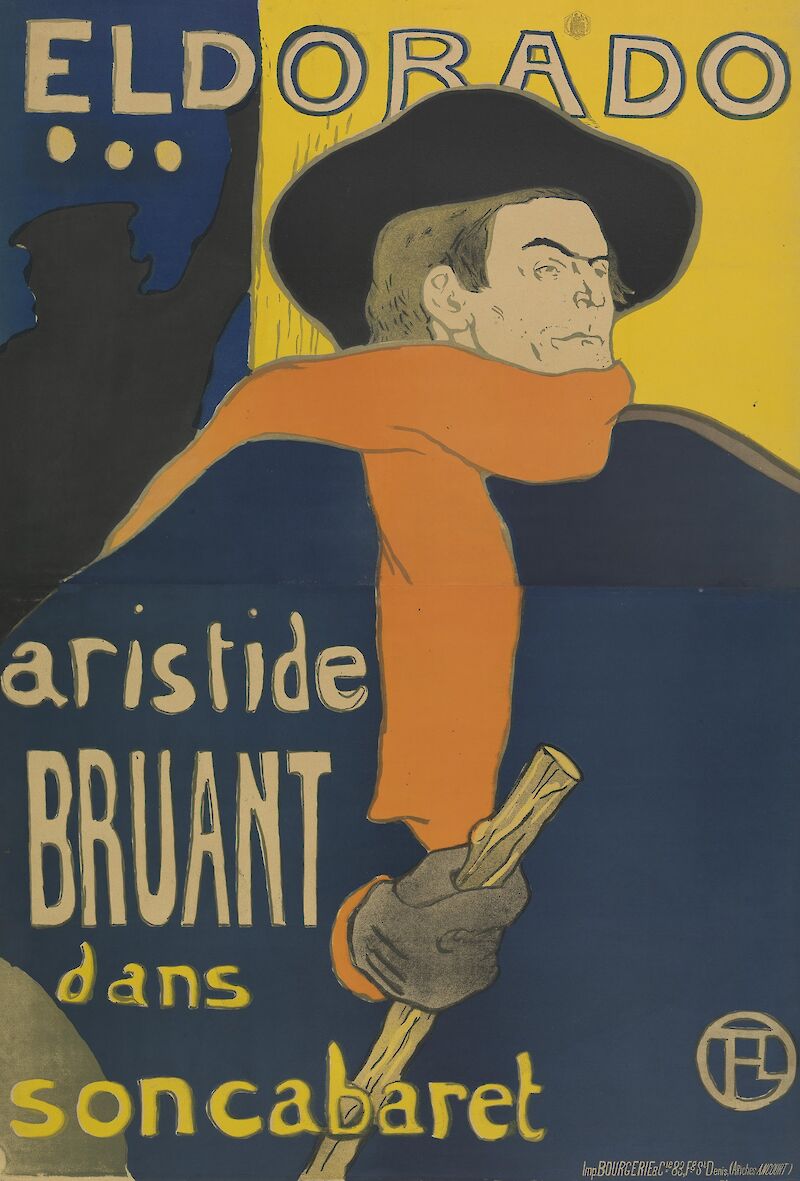 Poster for the performance of Artistide Bruant, Henri de Toulouse-Lautrec