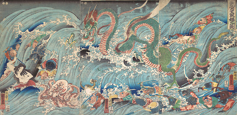 The Palace of the Dragon King, Utagawa Kuniyoshi