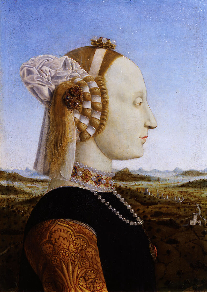 Portrait of the Duchess of Urbino scale comparison
