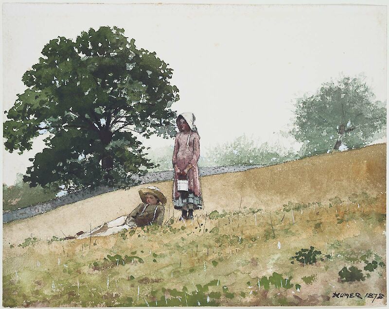 Boy and Girl on a Hillside, Winslow Homer