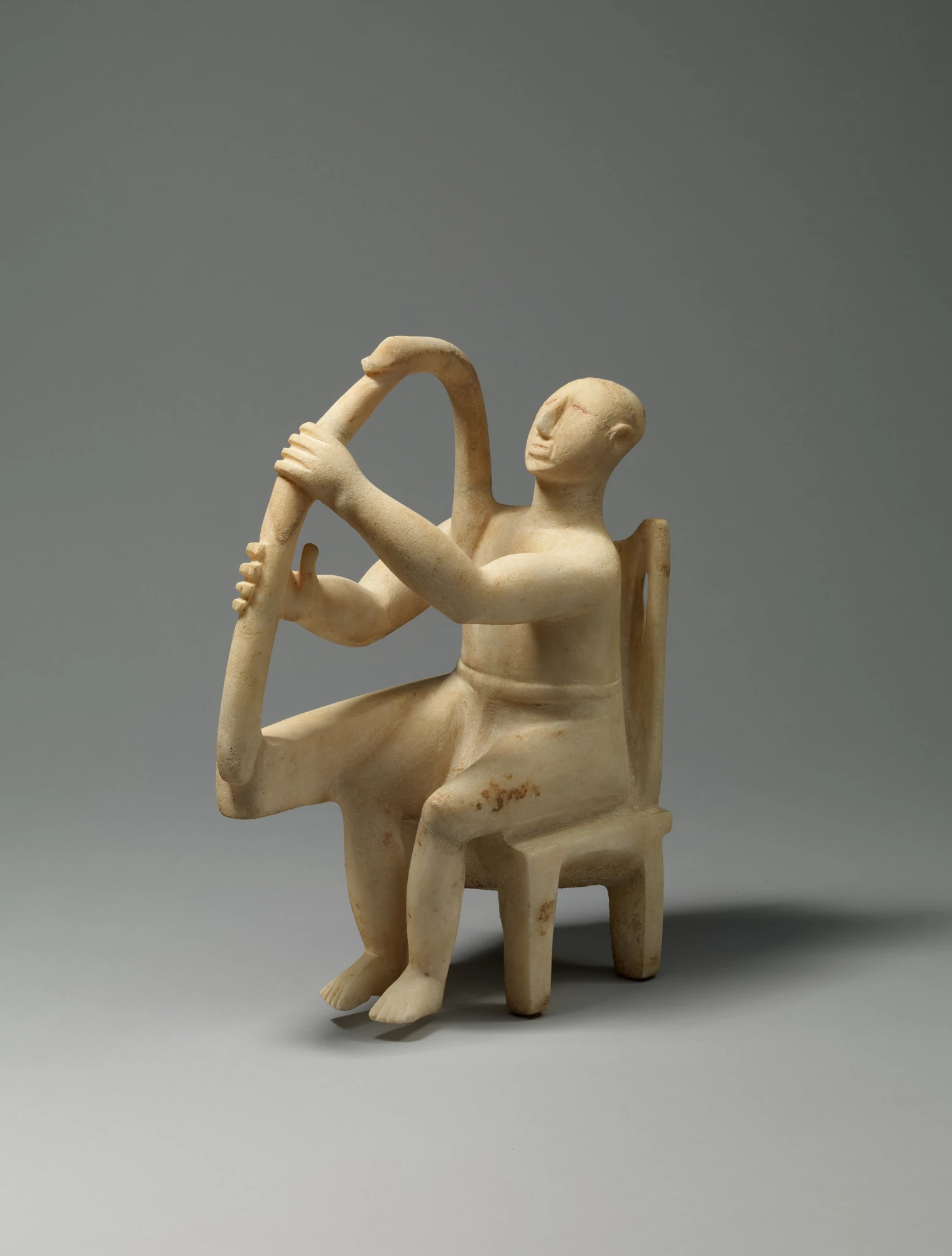 Cycladic seated harp player, Aegean Civilizations