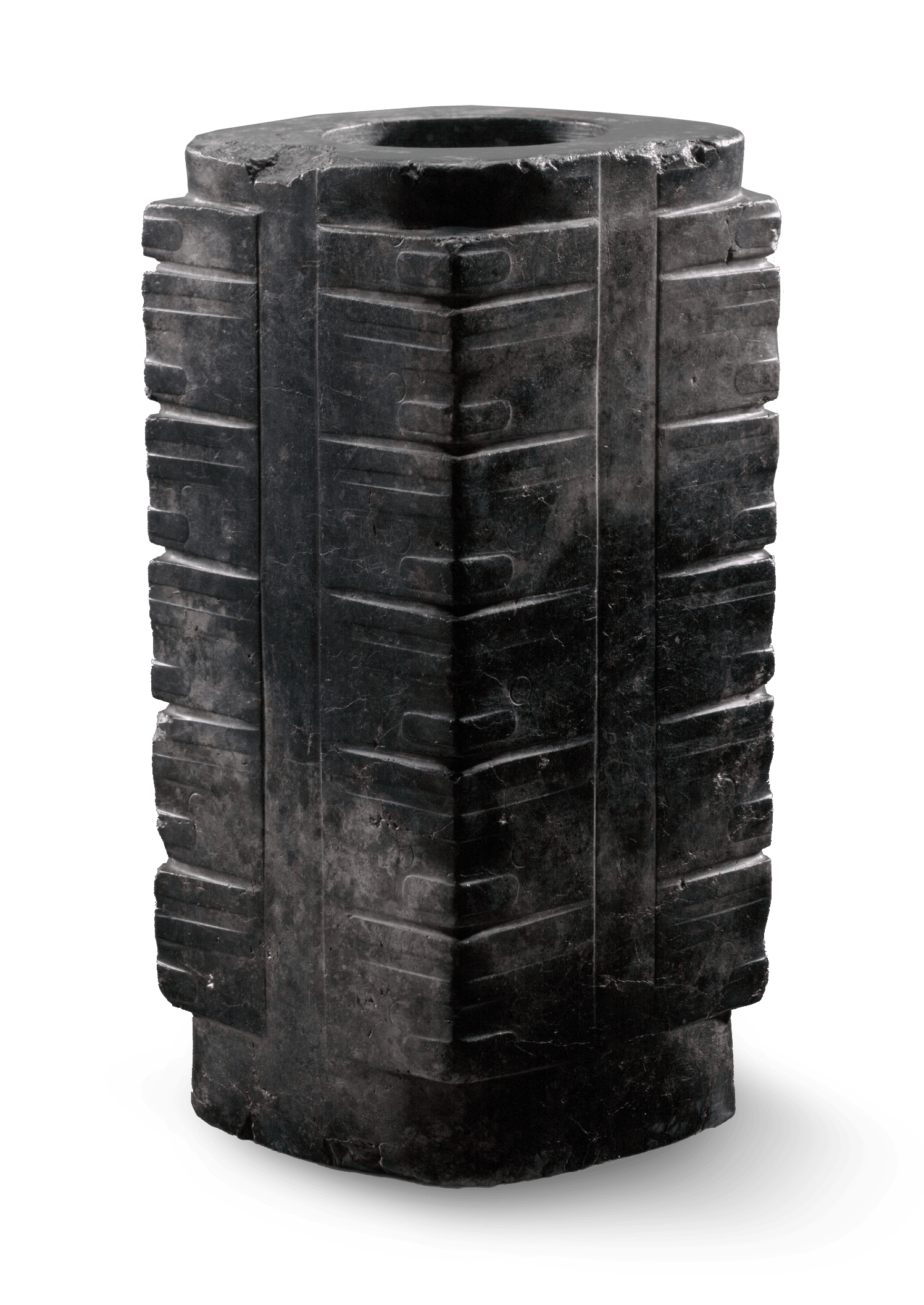 Heavy Jade Cong 琮, zoomed in