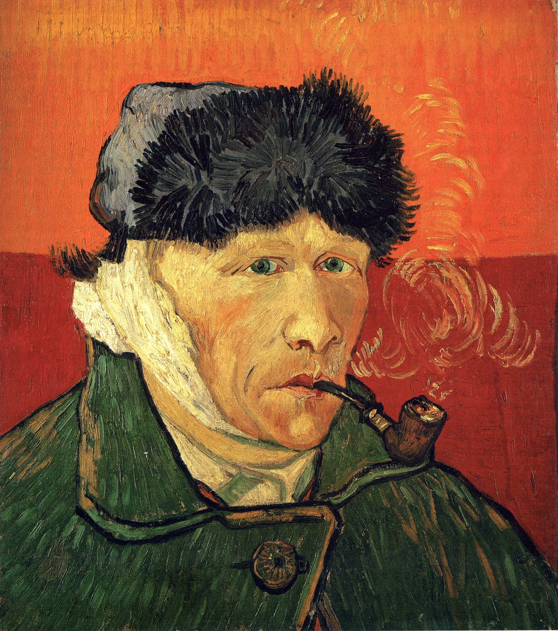 Self-Portrait With Bandaged Ear by Vincent Van Gogh