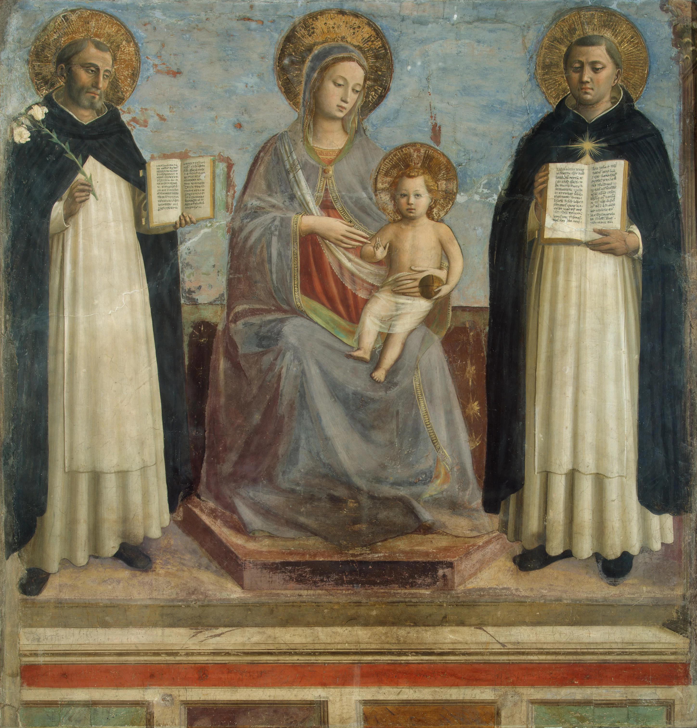 The Virgin and Child with St. Dominic and Thomas Aquinas, Fra Angelico