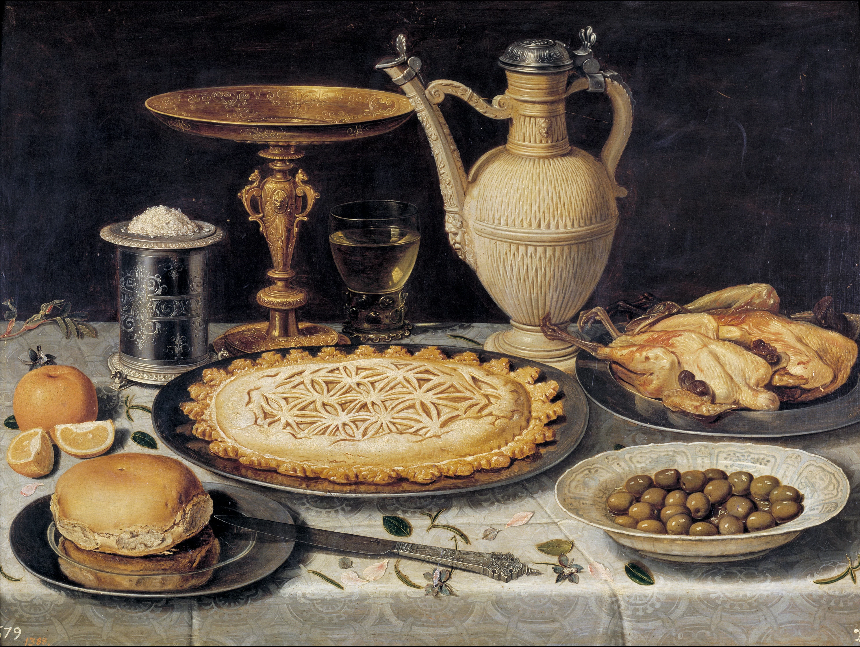 Table with Orange, Olives and Pie, Clara Peeters