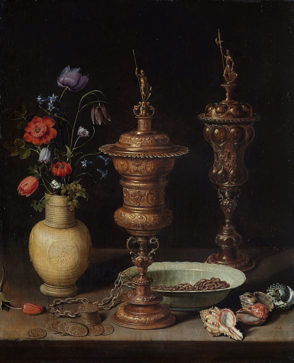 Still Life with Flowers and Gold Cups of Honour by Clara Peeters