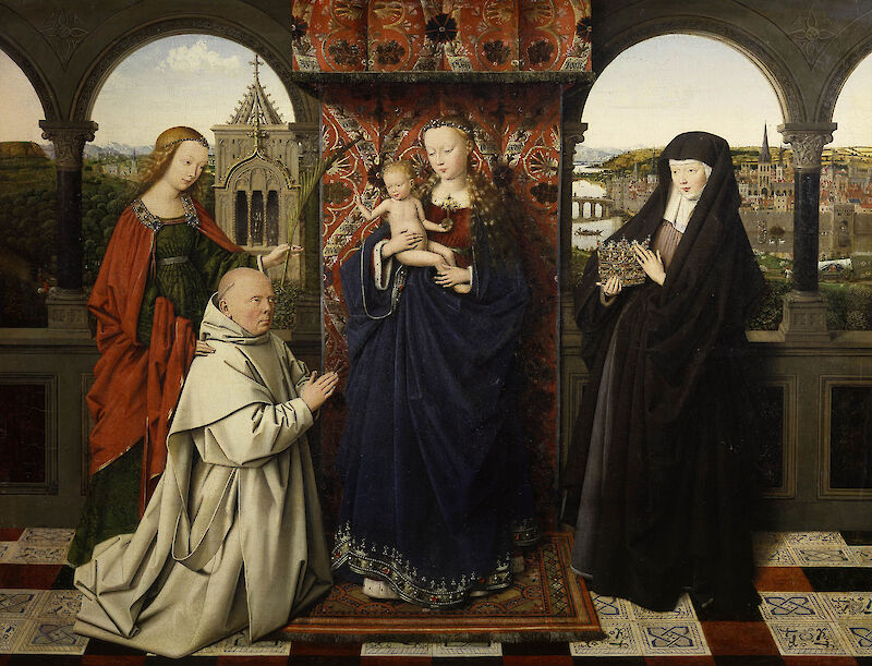 Virgin and Child, with Saints and Donor, Jan Van Eyck