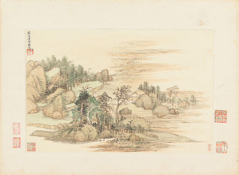 Sand Banks and Rocks, after Chiweng, Wang Hui 王翚