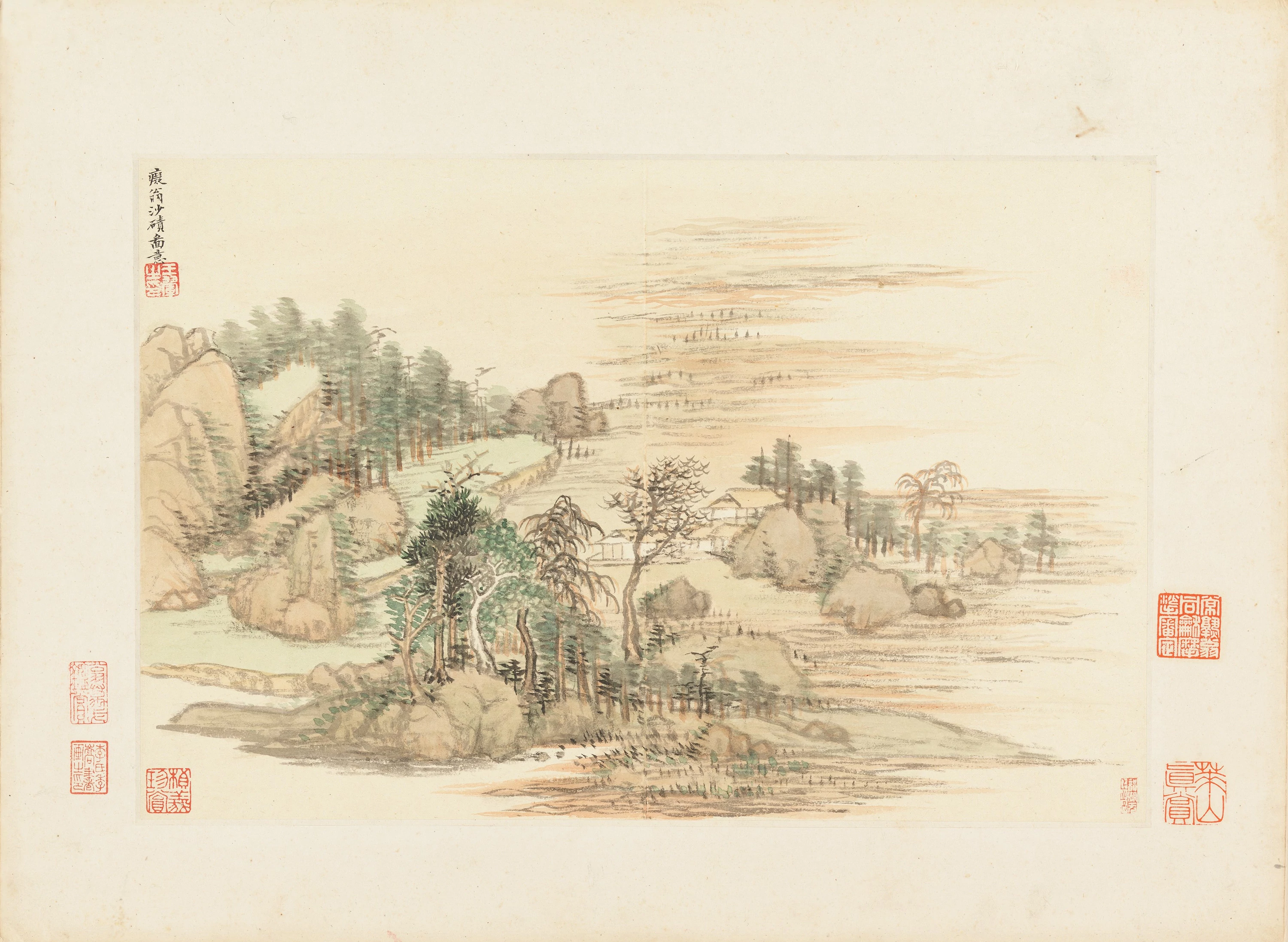 Sand Banks and Rocks, after Chiweng, Wang Hui (王翚)