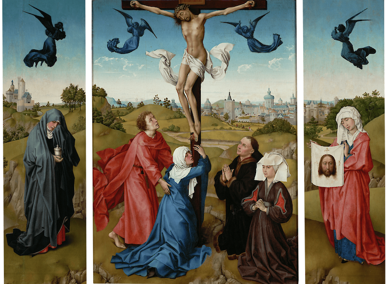 Triptych: The Crucifixion scale comparison