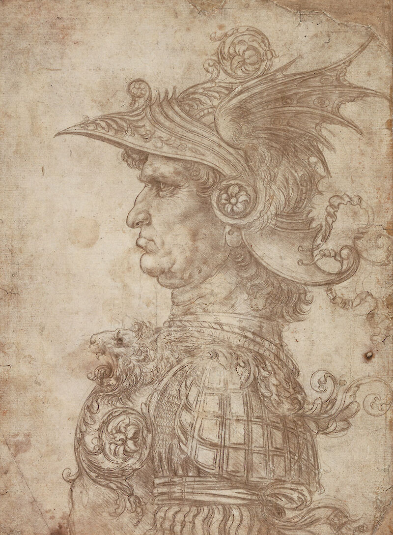 Bust of a Warrior in a Winged Helmet, Leonardo da Vinci