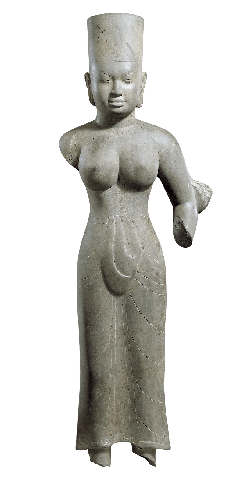 Standing Female Deity, probably Durga scale comparison