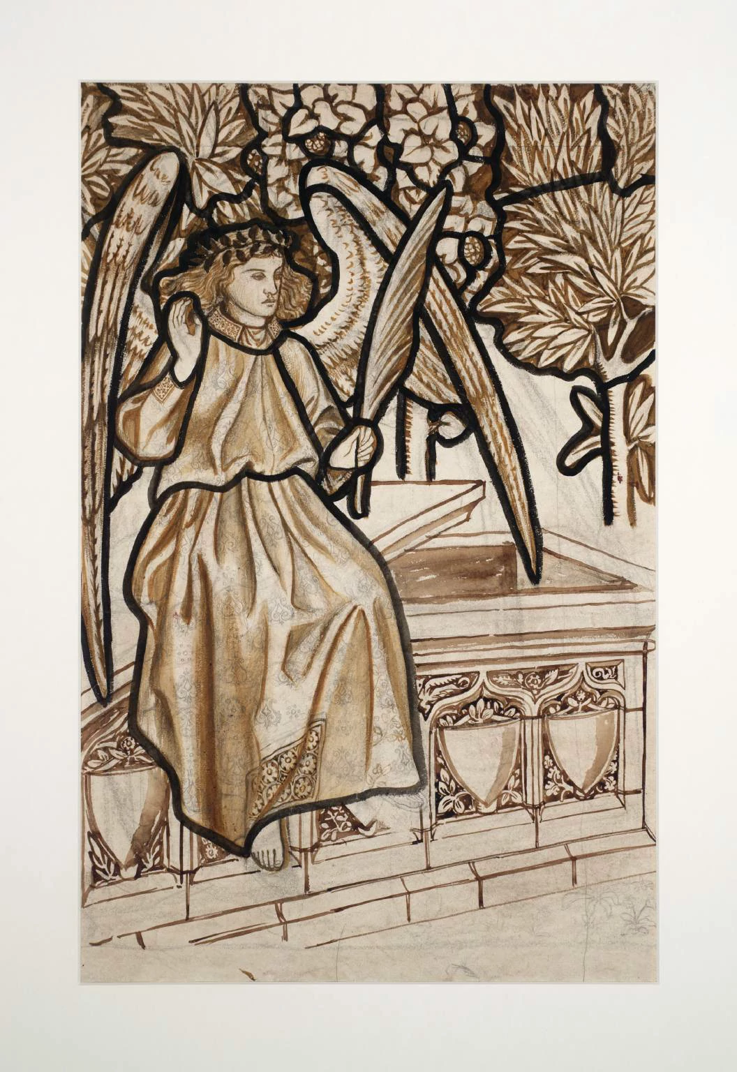 Angel of the Resurrection: Cartoon for Stained Glass, William Morris