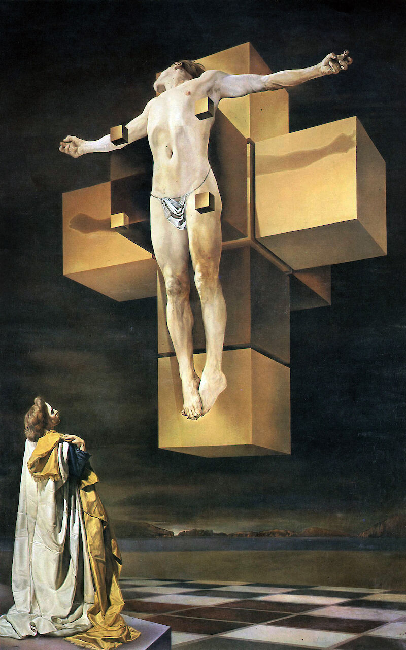 Crucifixion (Corpus Hypercubus) scale comparison