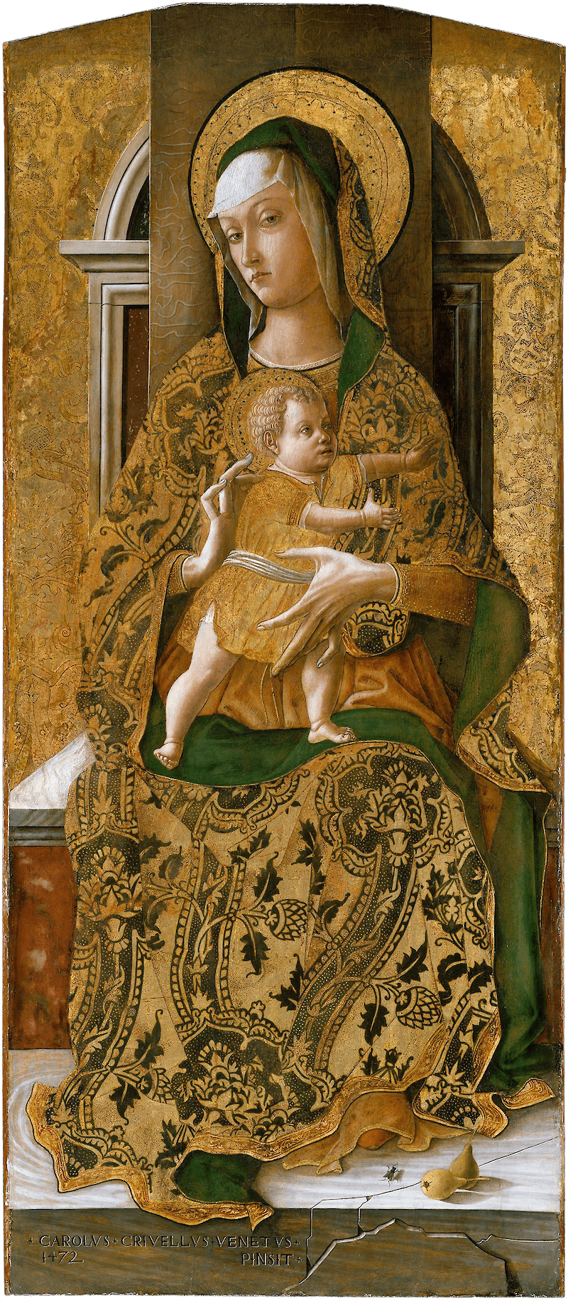 Madonna and Child Enthroned scale comparison