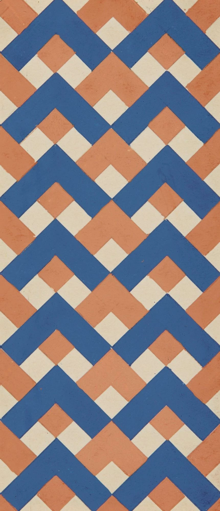 Textile Design in Blue and Orange, Varvara Stepanova